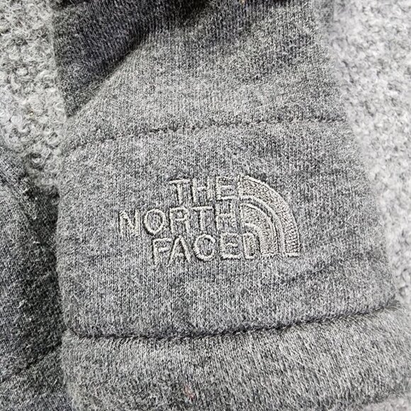 The North Face Womens M Caroluna Jacket-Plush Fleece Quilt Lined Heather Gray - Picture 2 of 12